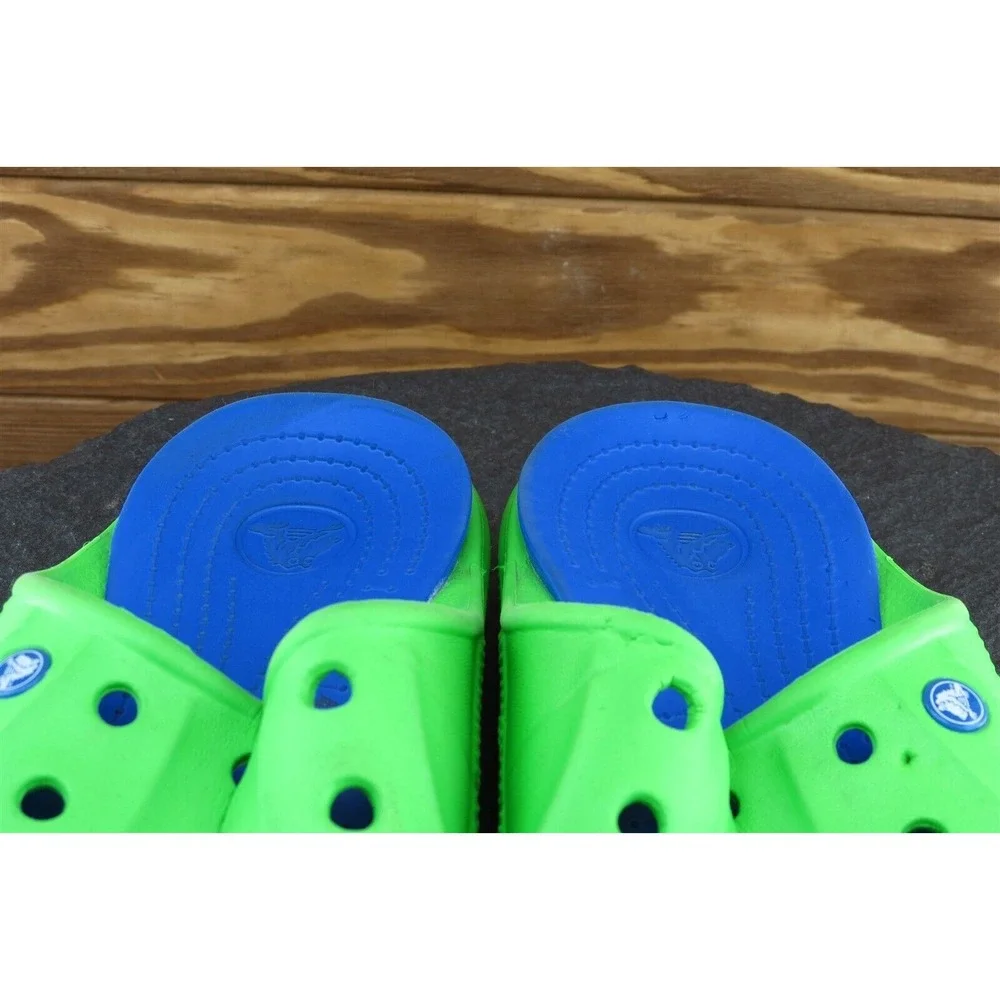 Crocs Youth Boys Shoes Sz 5 M Green Synthetic Slide‎